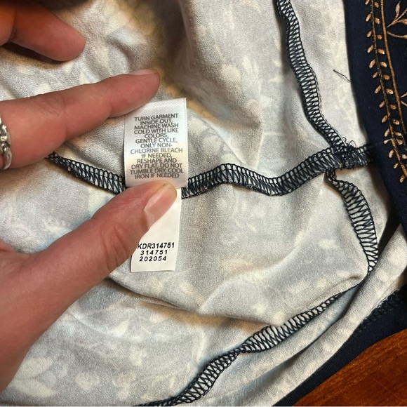 J. Jill Midnight Blue Floral Midi Dress - Picture 9 of 9